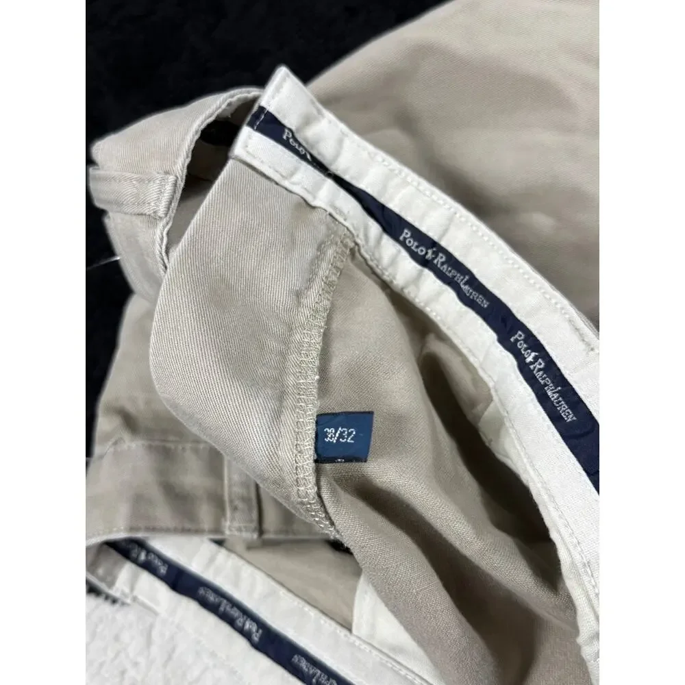 Polo Ralph Lauren Pants Mens 36x32 Andrew Pant Tan Chino Casual Cotton Preppy